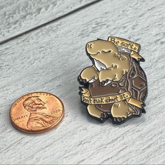 Turtle Be Soft Enamel Pin/ Brooch Lapel - Picture 4 of 6